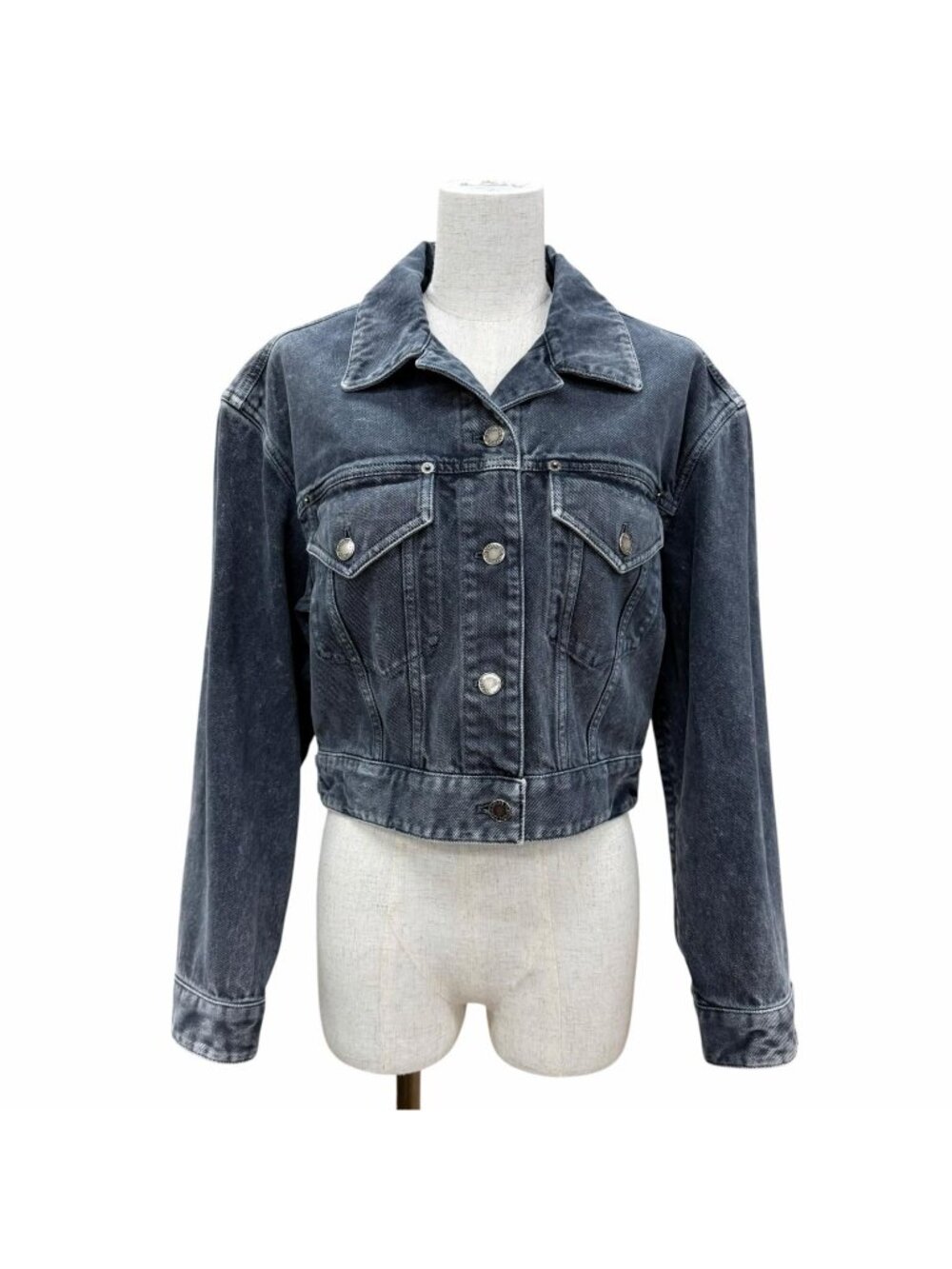 Louis Vuitton Cotton Monogram Logo Patch Wash Denim Jacket Indigo IT 38